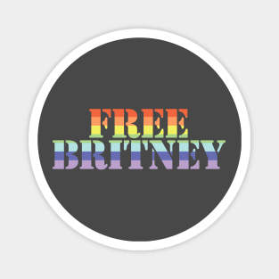 Rainbow Stripes Typography for Free Britney Magnet